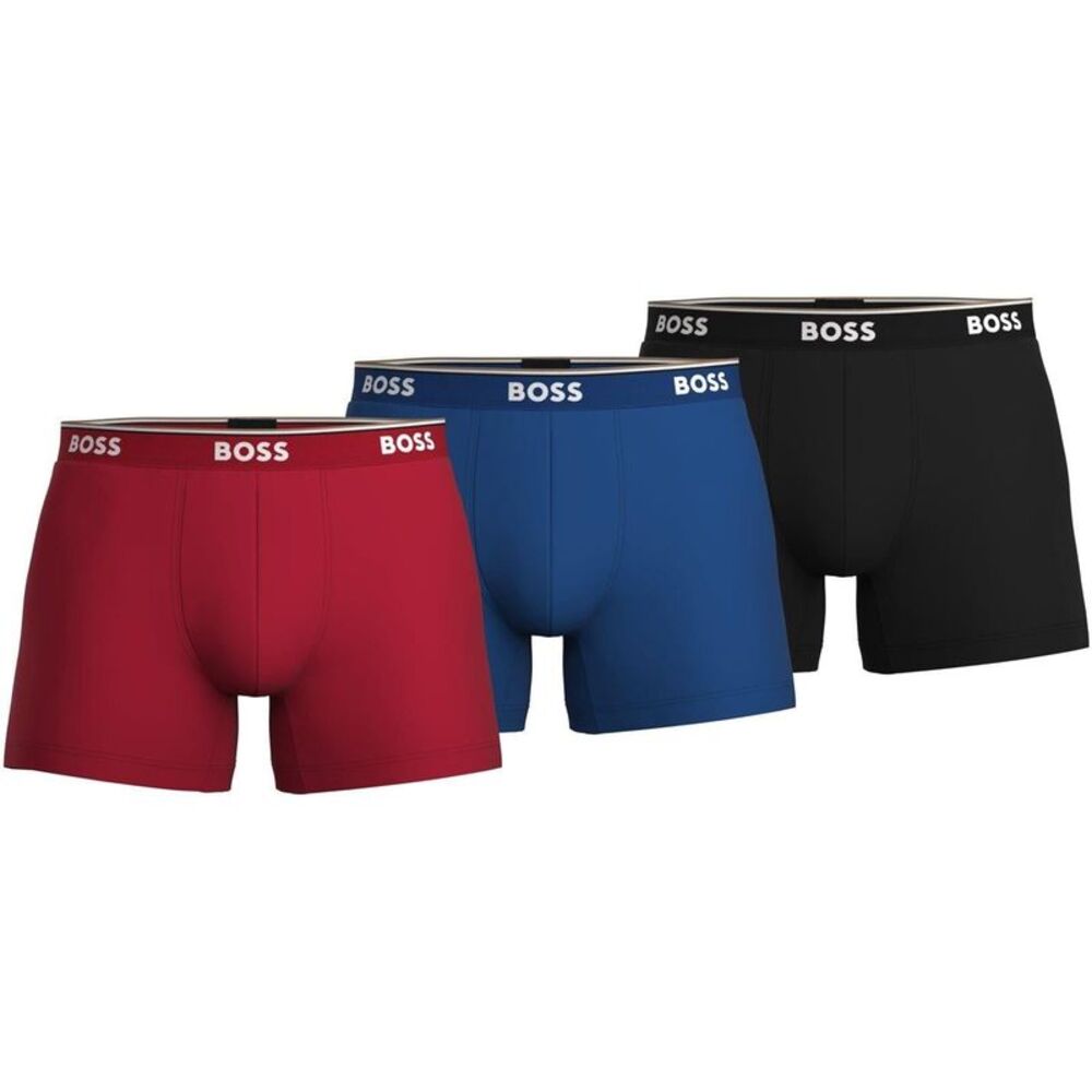 Boss Mens Power Briefs (Pack of 3) / Black/Red/Blue
